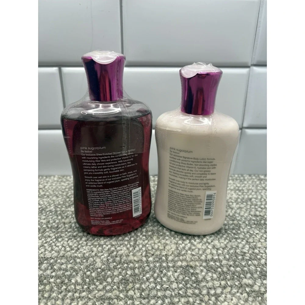 Bath Body Works Sugar Plum Shower Gel Plus Lotion 10 And 8 Oz New Sealed